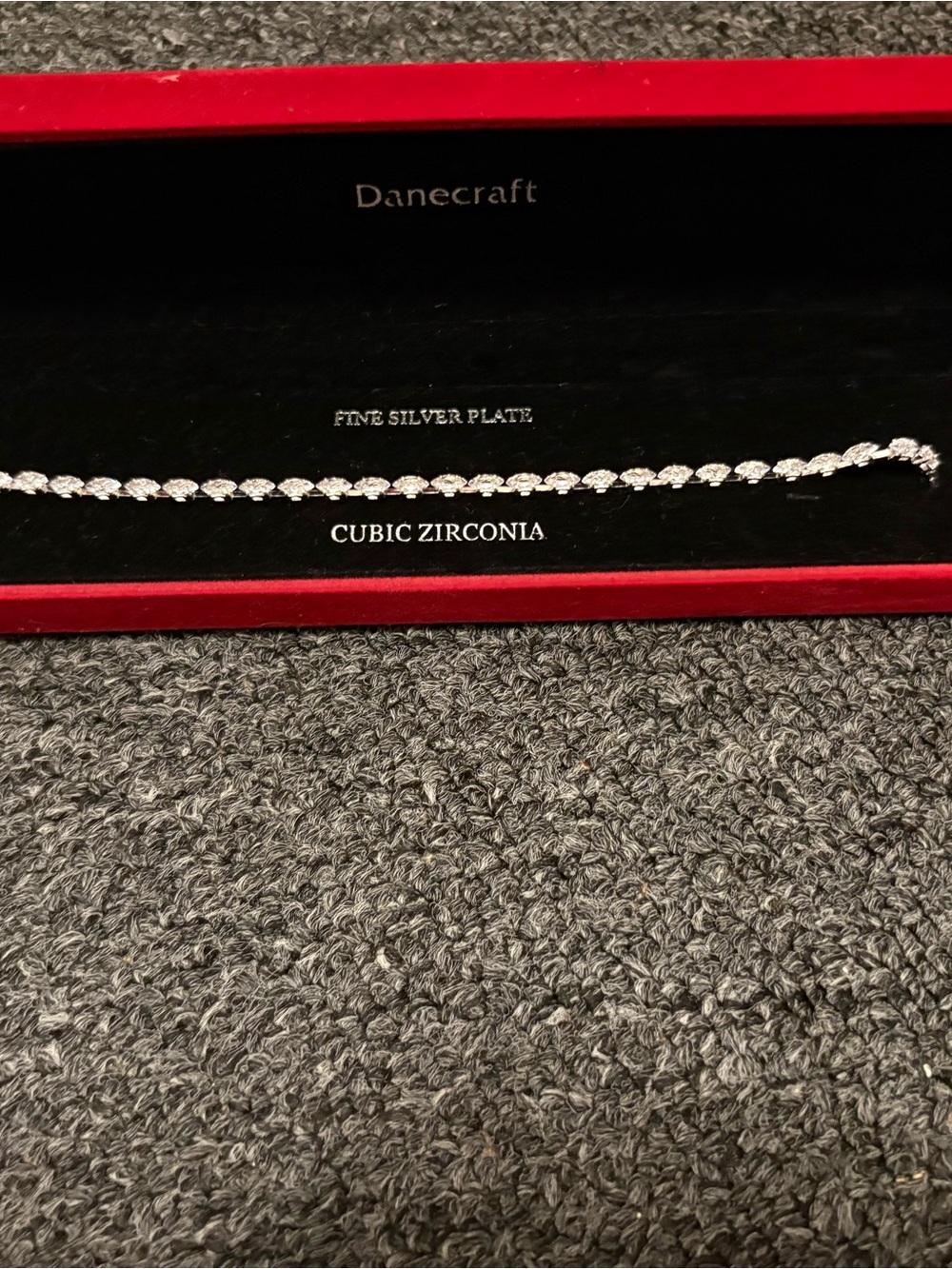 Craft Silver-Tone Cubic Zirconia Tennis Bracelet - White/Silver